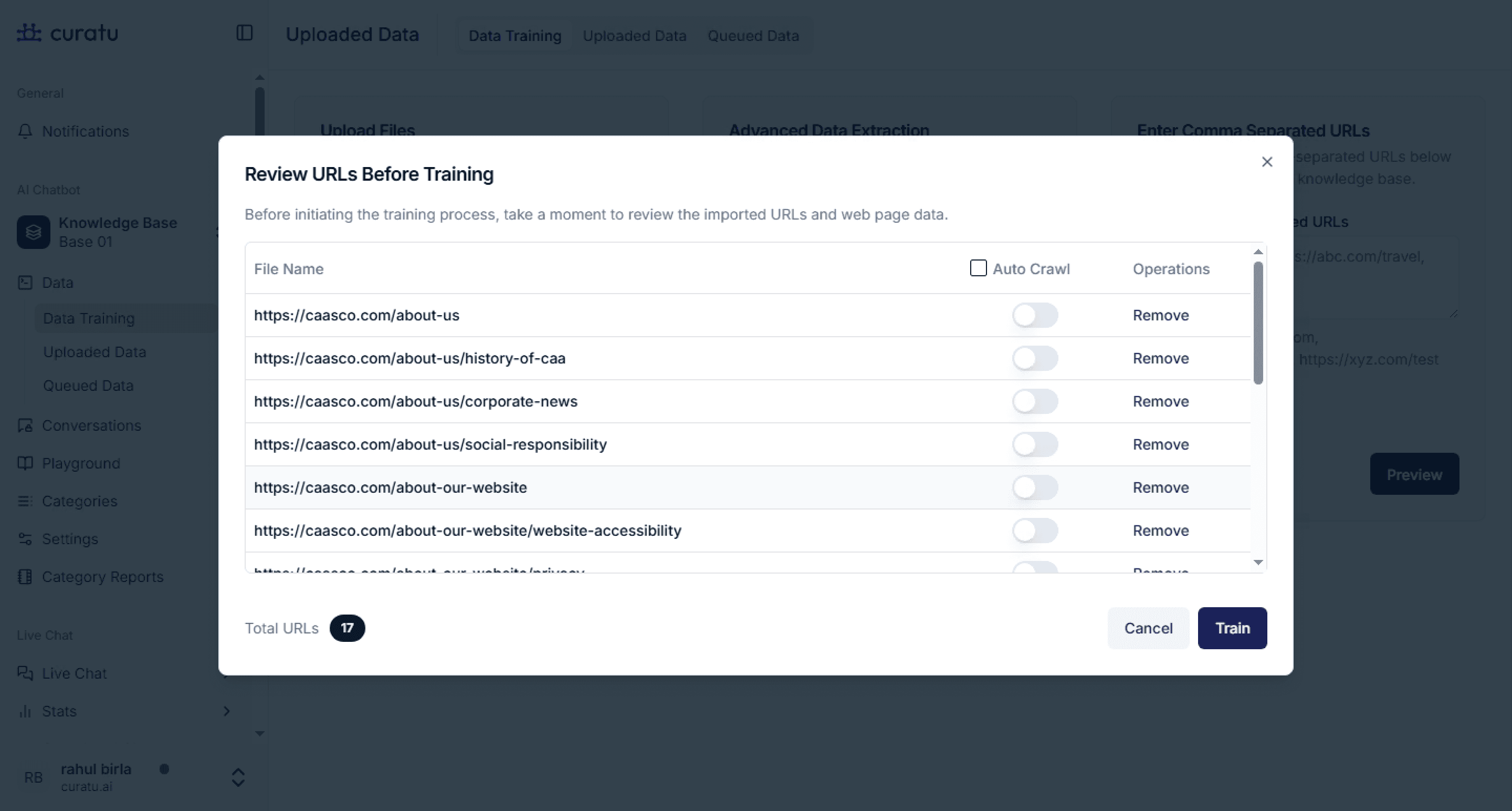 Training URL