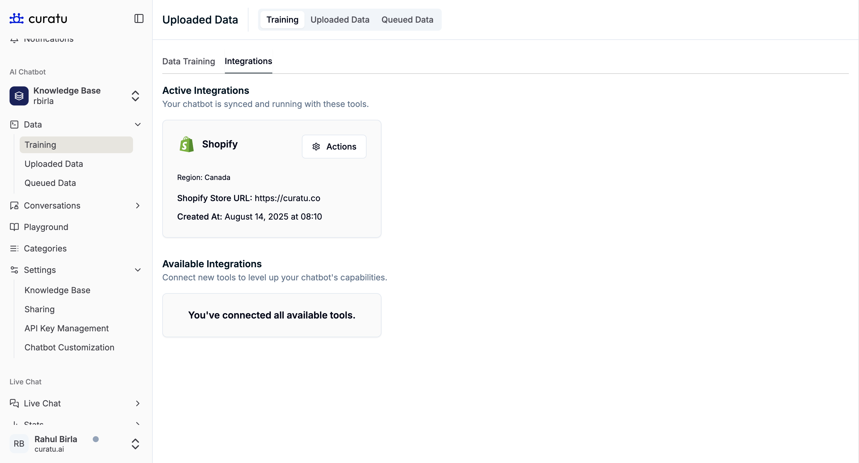 Integration Connected View